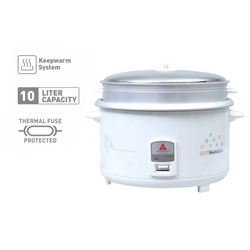 Hanabishi Rice Cooker 10L capacity estimated serves 100 persons HHRC-100FS