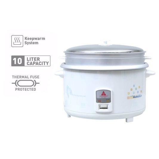 Hanabishi by Winland Rice Cooker 10L capacity estimated serves 100 persons HHRC-100FS