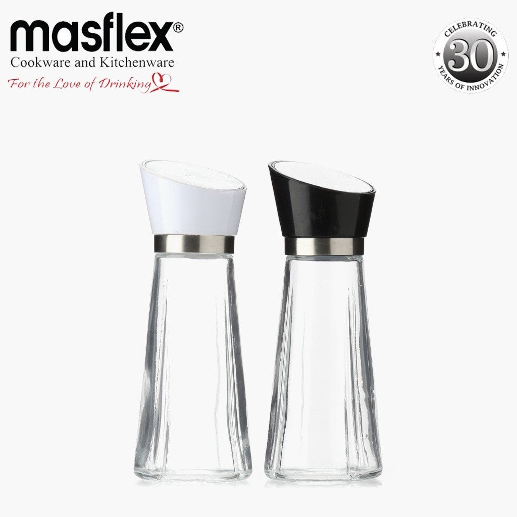 Masflex by Winland 250 ml Capacity 2 Piece Oil & Vinegar Glass Bottle Set QM-1002