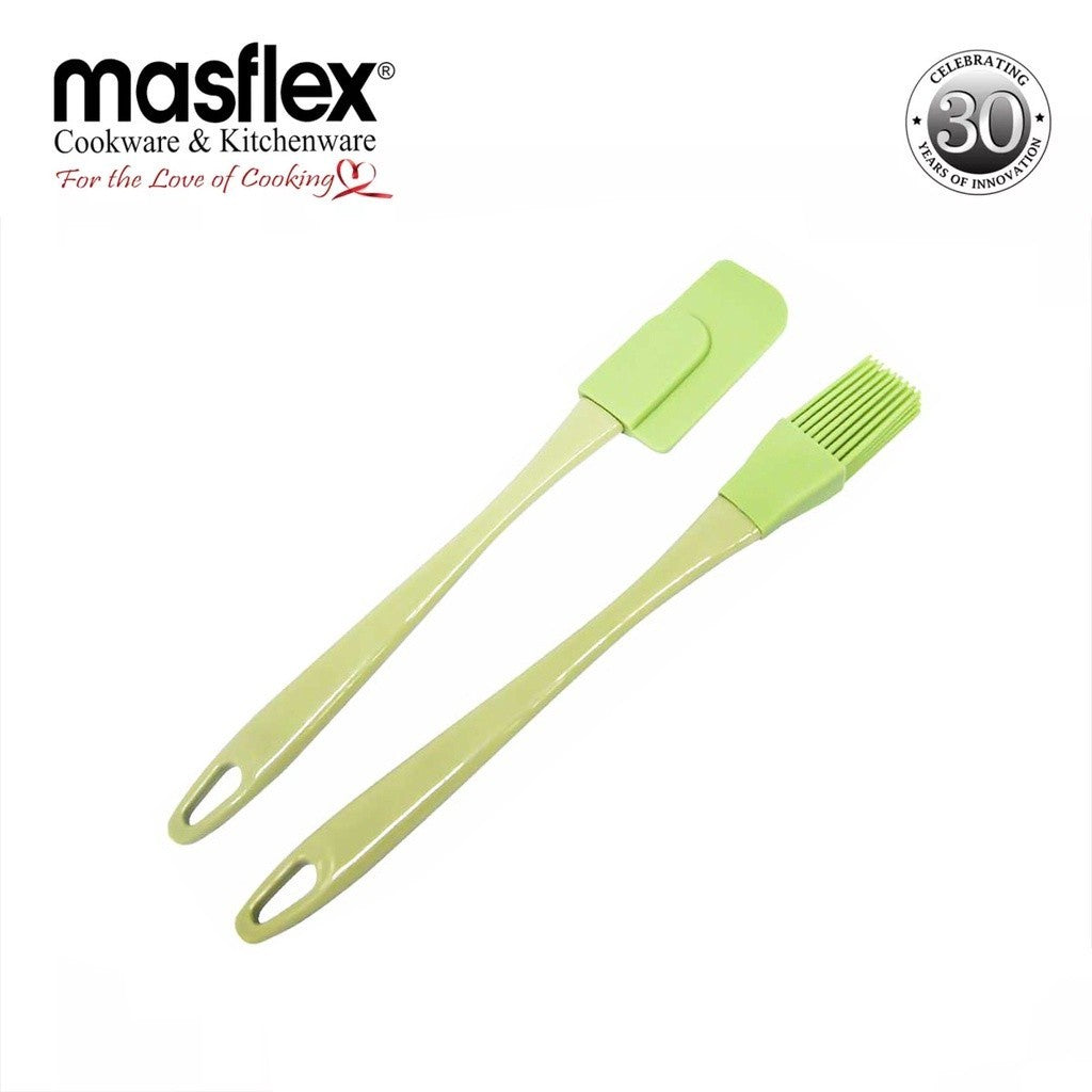 Masflex by Winland Kitchen Utensil and Gadgets Silicone Brush and Spatula Set OW-319