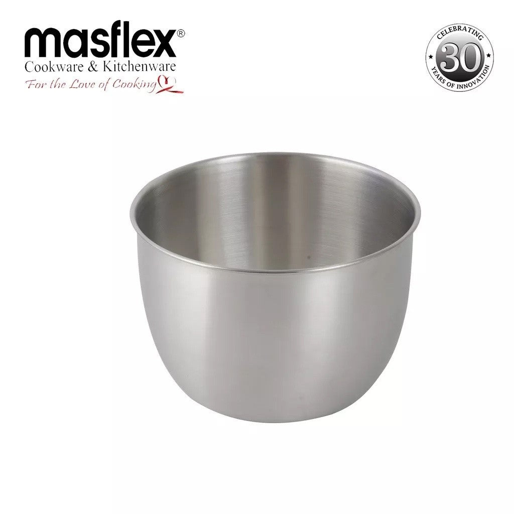Masflex by Winland Kitchen Utensil Stainless Steel Deep Mixing Bowl Container Medium & Large