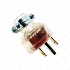 Omni by Winland Heavy Duty Parallel Plug with Grounding 15A 250V~ (Transparent) WPR-103