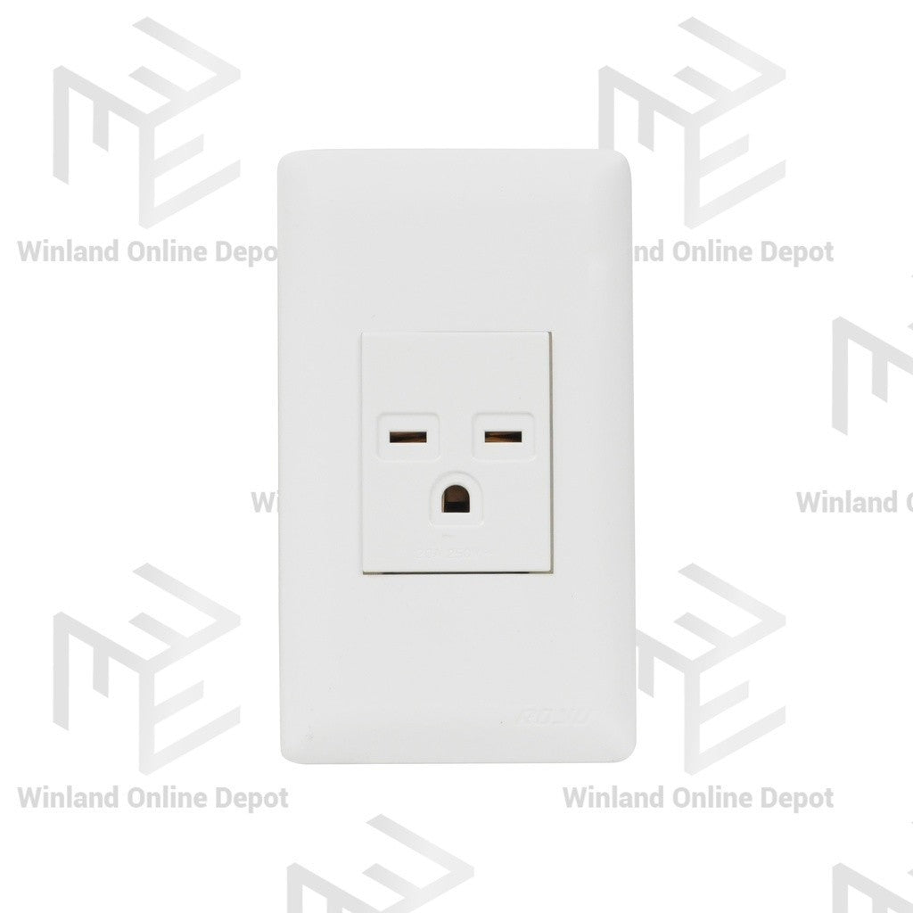 Royu by Winland Super Wide Series 1-Gang Aircon Outlet Electrical Wiring Devices (20A / 250V~) WS901