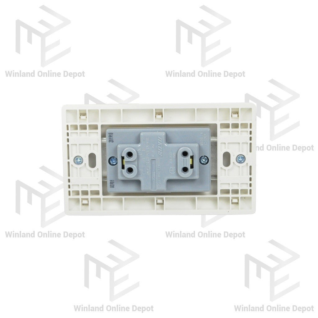 Royu by Winland Super Wide Series 1-Gang Aircon Outlet Electrical Wiring Devices (20A / 250V~) WS901