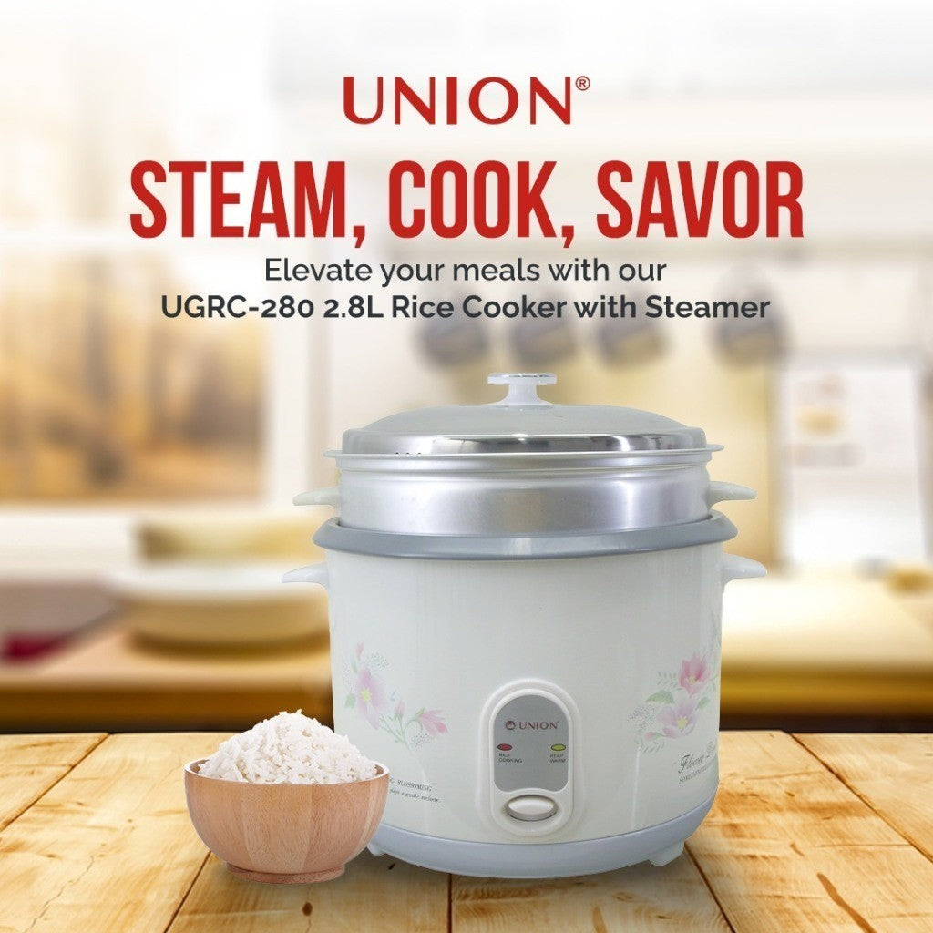 Union 2.8L Jumbo Classic Rice Cooker and Warmer with Steamer UGRC-280