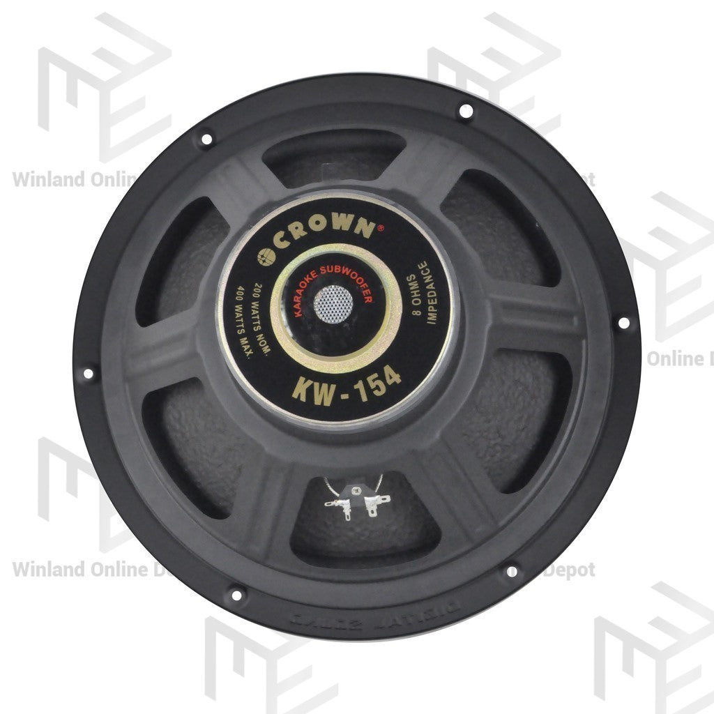 Crown 200W to 400W max 8 Ohms 15 Inches Karaoke Woofer Speaker KW-154 (1)piece per order