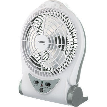 Firefly 6" 2 Speed Electric Fan w/ 4 LED Night Light & USB Mobile Phone Charger FEL623