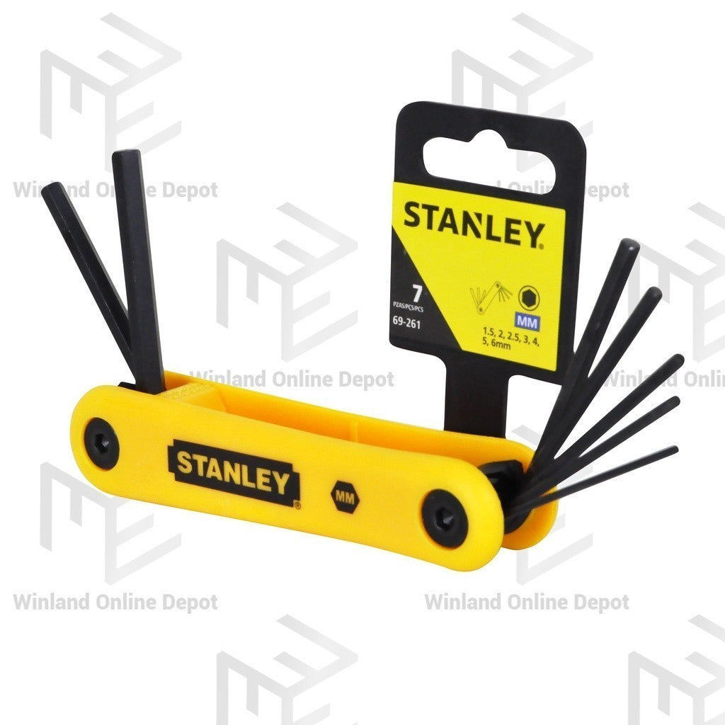 Stanley 7pcs Portable Pocket Hex Key | F/UPS Hex Key Set 1.5-6mm 69-261