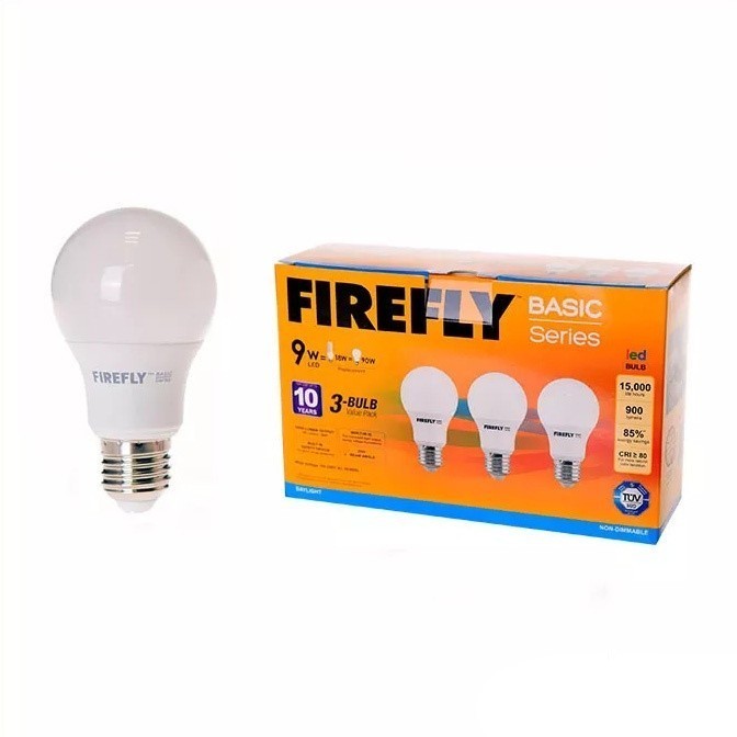 Firefly by Winland 9Watts Daylight 3 Pcs LED Bulb - Value Pack - V30EBI109DL