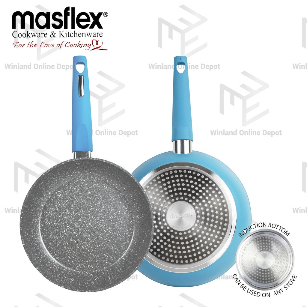 Masflex by Winland Spectrum Aluminum Non Stick Induction Fry Pan 24cm Frying Pan NK-C21/BLU