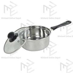 Croire 16cm Stainless Steel Induction Saucepan with Glass Lid CR-01
