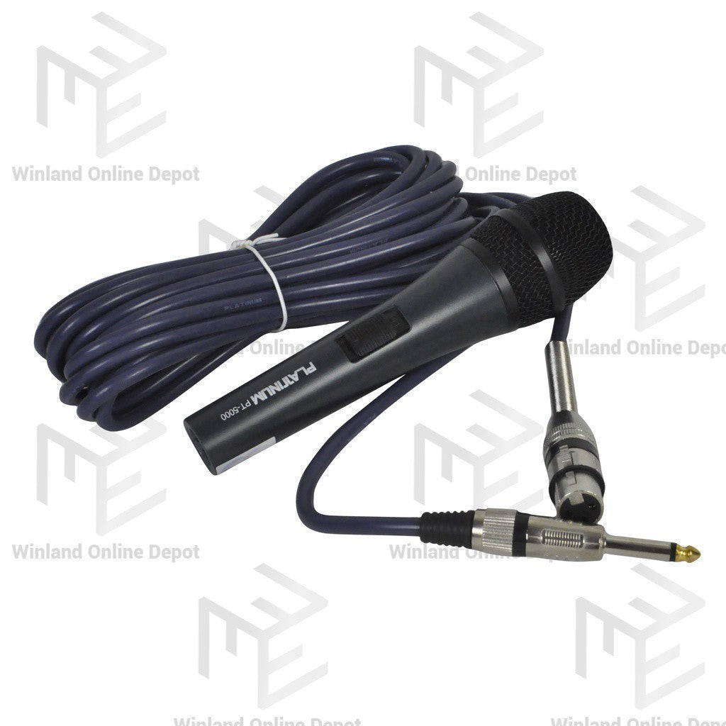 The Platinum PT-5000 Wired Microphone Mic (Black)  10meters Microphone wired PT-5000 *WINLAND*