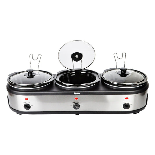 Kyowa by Winland Multi Slow Cooker with 3 Detachable Ceramic Inner pots x 2.5L 420W KW-2832