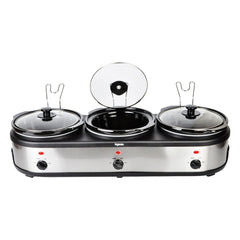 Kyowa Multi Slow Cooker with 3 Detachable Ceramic Inner pots x 2.5L 420W KW-2832