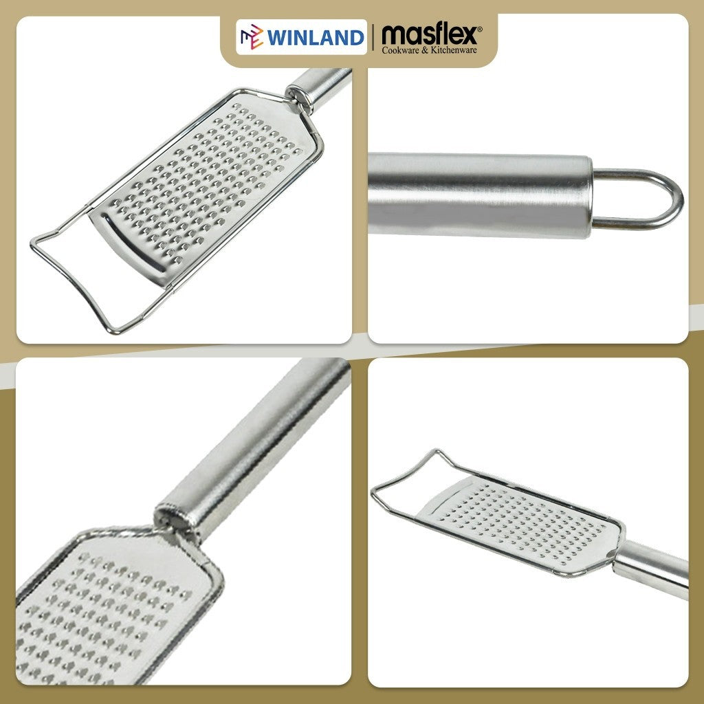 Masflex by Winland Stainless Steel Flat Grater Plane Radish Cheese Shredded Ginger Grater CL-1054