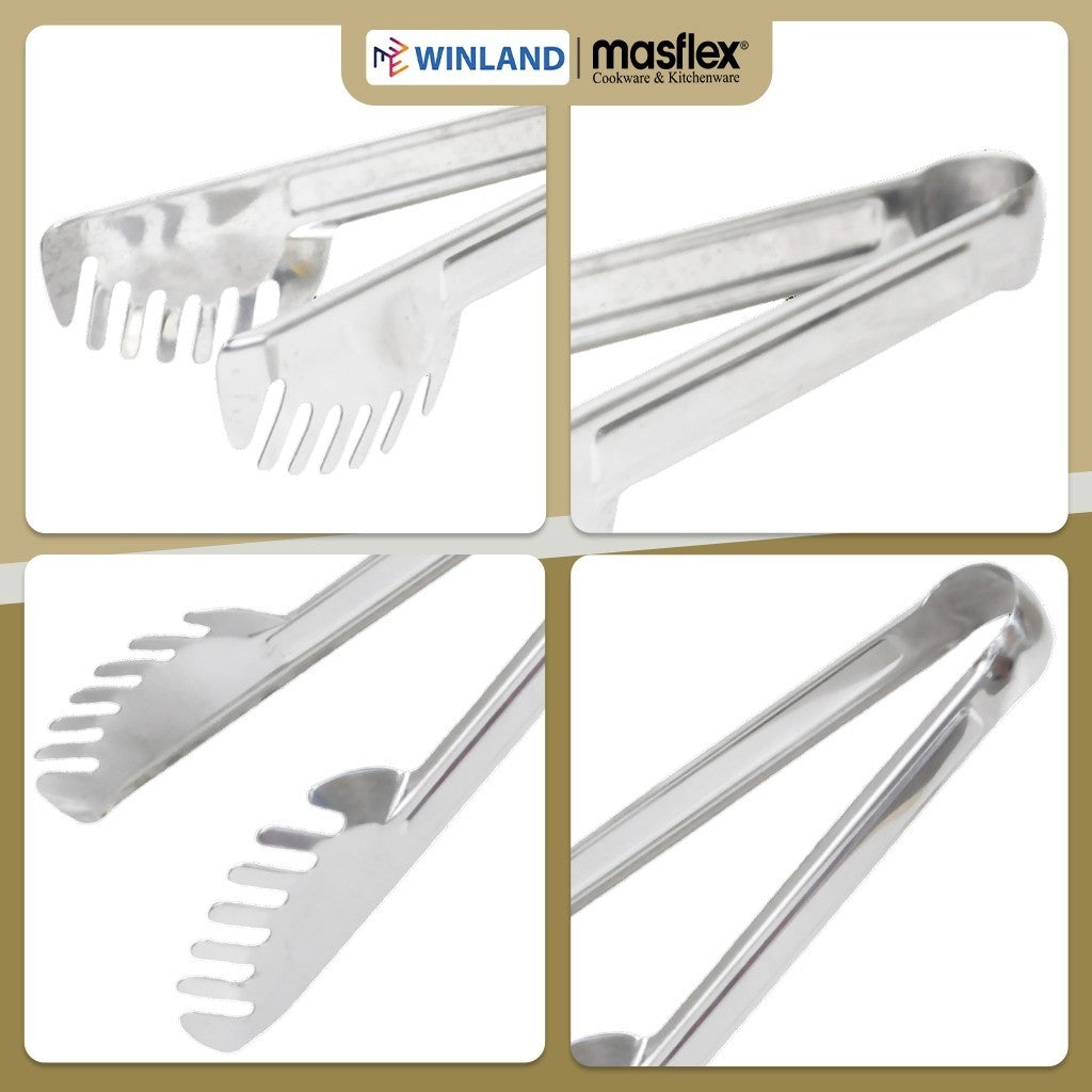 Masflex by Winland Stainless Steel Salad Tongs CL-1075A