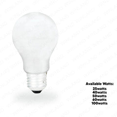 Firefly by Winland FROSTED Standard Lamp Incandescent Incubator Light Bulb Farm Chicken Incubator