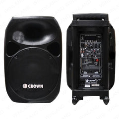 Crown 1pc Instrumental Speaker System 12 I12v DC 2 Wireless Mic Bluetooth/USB/SD Port/FM