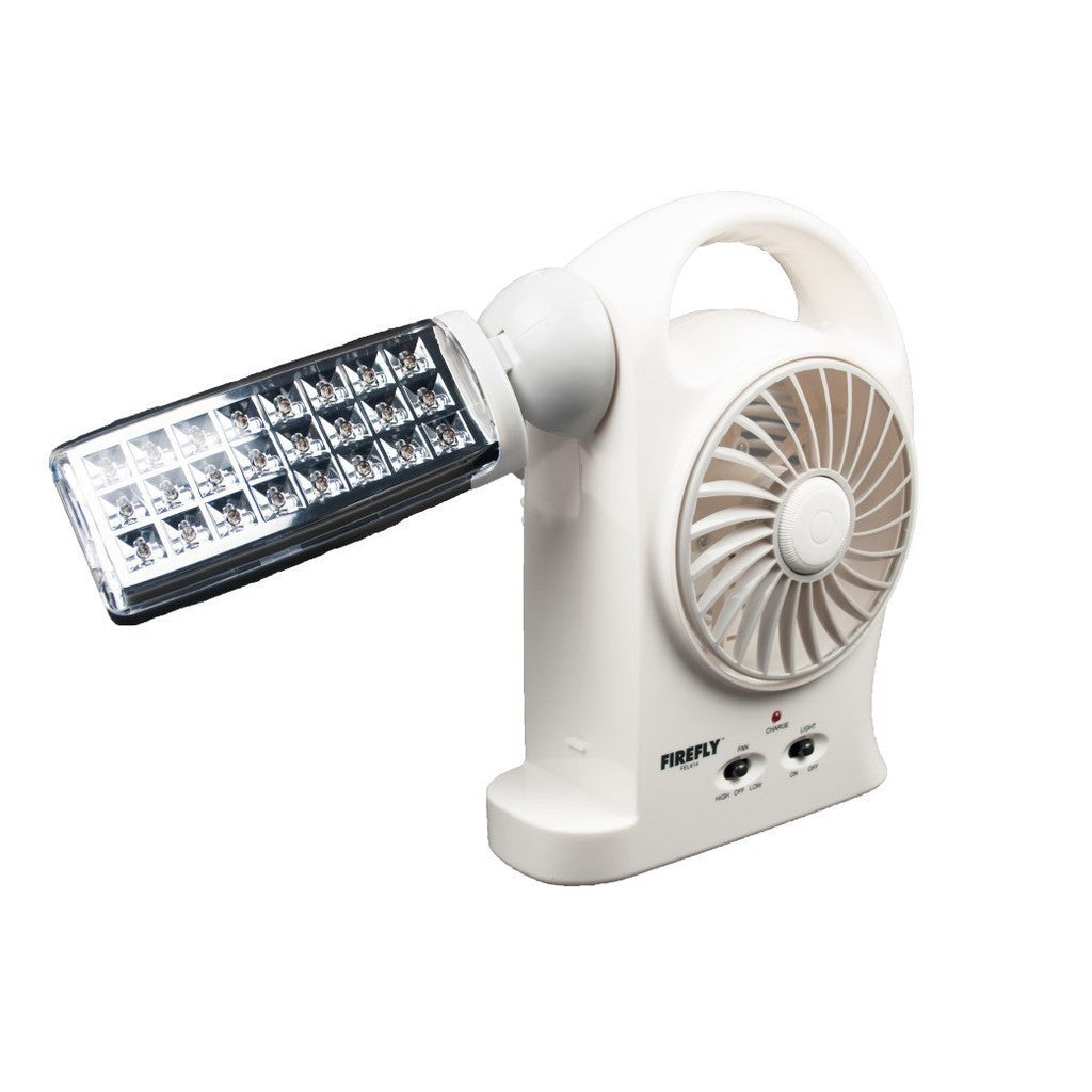 Firefly 24 LED Emergency Flash Light Multi-function with 5” 2-Speed Electric Fan FEL614