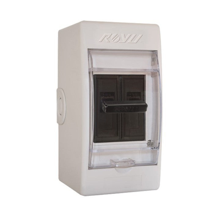 Royu by Winland Safety Breaker with Cover and Outlet Metal Handle 2 Pole 230V 60Hz 20A RSB20C/O