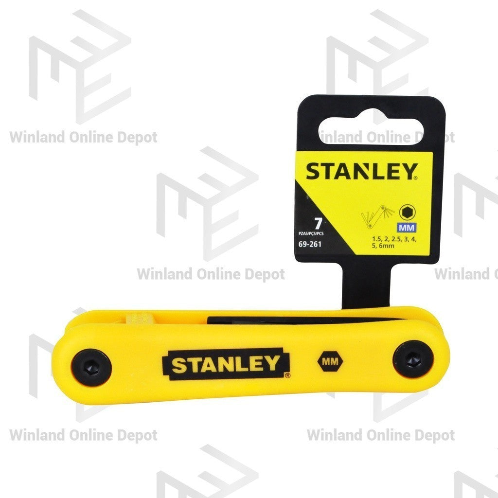 Stanley 7pcs Portable Pocket Hex Key | F/UPS Hex Key Set 1.5-6mm 69-261