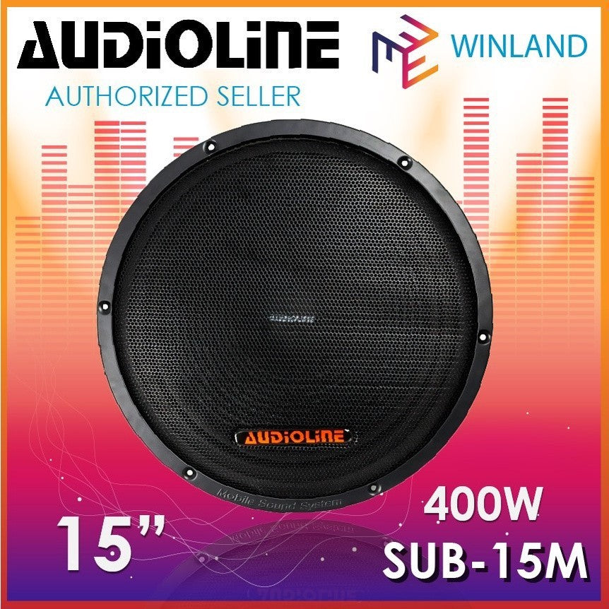Audioline by Winland Professional Hi-Fi Subwoofer Speaker Audio 15 inches Sub-15M Sub-woofer
