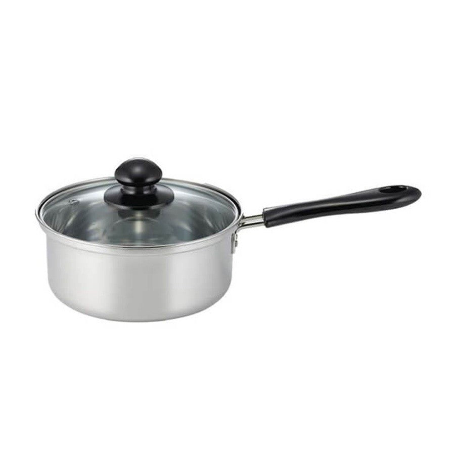 Croire 16cm Stainless Steel Induction Saucepan with Glass Lid CR-01