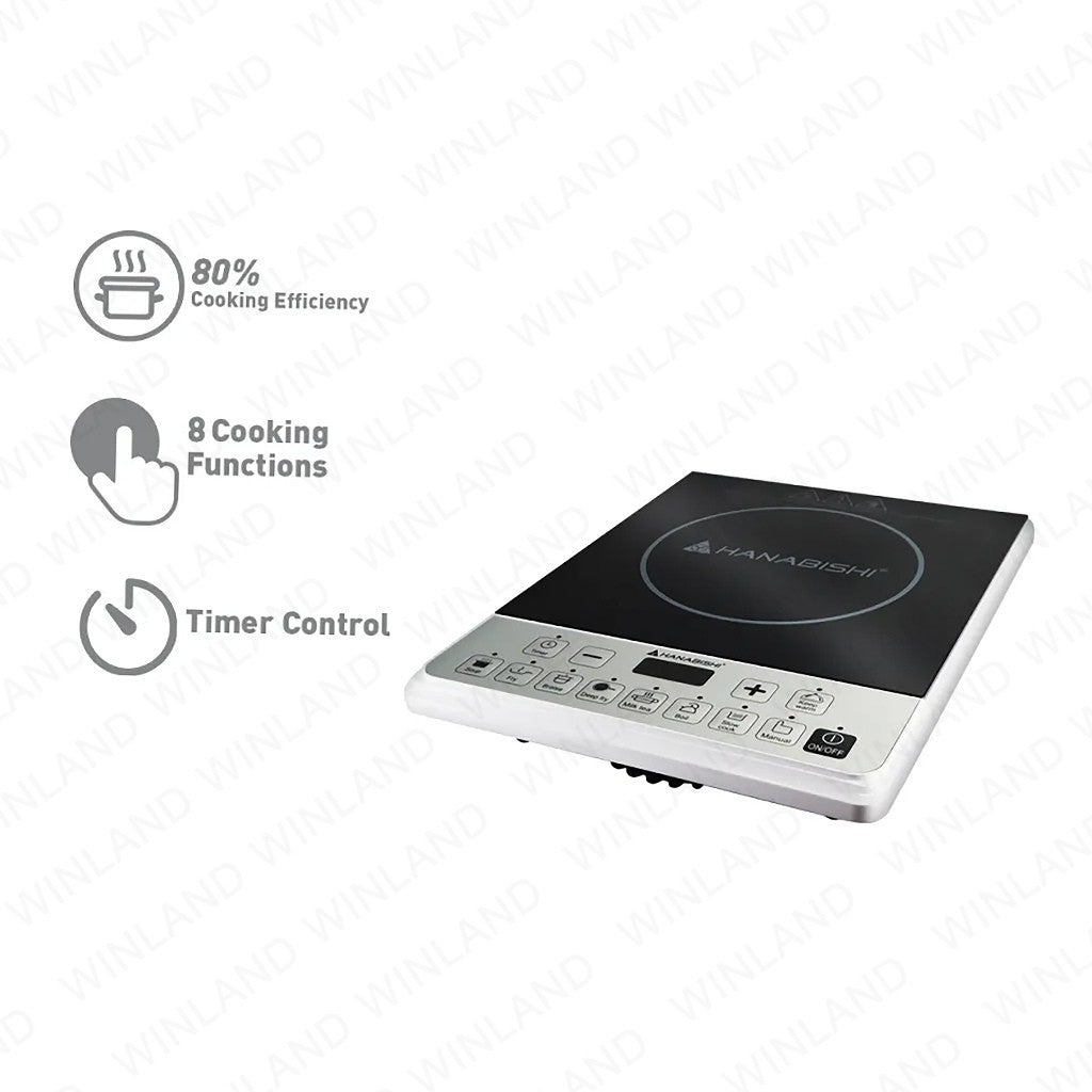 Hanabishi by Winland 8-Cooking Functions Induction Cooker with timer Control 1900watts HIC-40