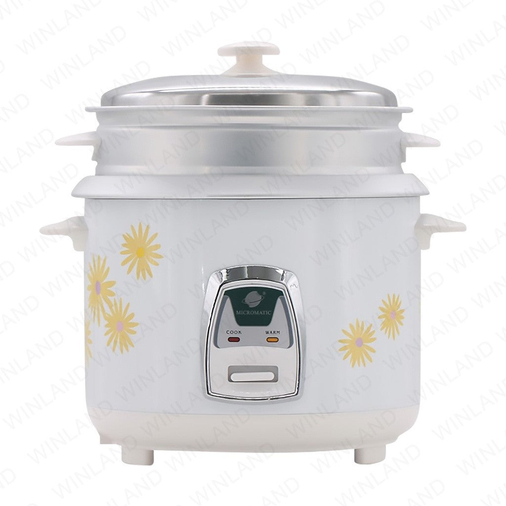 Micromatic by Winland 1.8Liters Rice Cooker Powder-coated body with steamer rack 700w MRC-7018