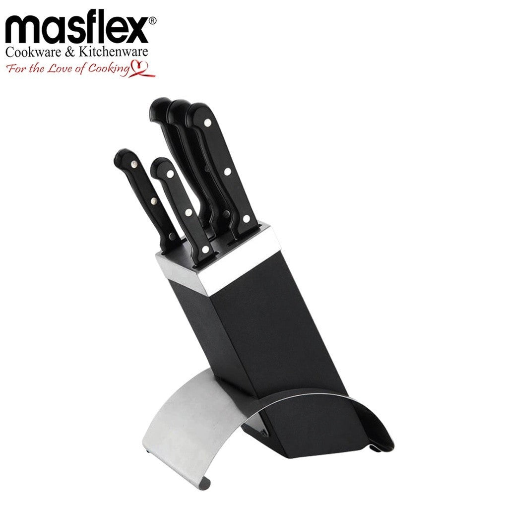 Masflex by Winland 6 Piece Knife Set With Stainless Steel Block OW-6KB