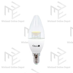 Omni by Winland LED Clear Candle Bulb 4W E14 Base LCC35E14-4W-DL Daylight