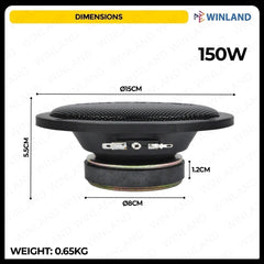 Crown 1pc 5 Inch Professional Midrange 100-150W 8ohms PRO-HM-515 M