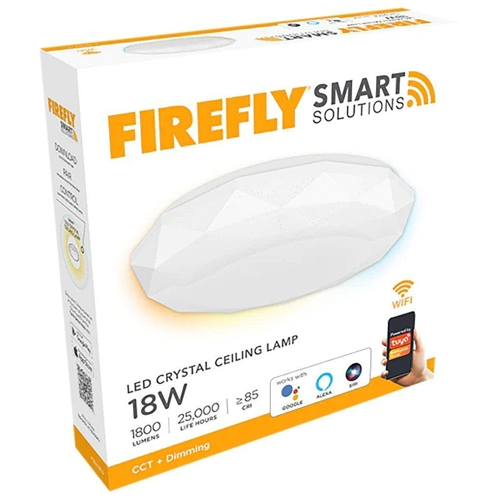 Firefly by Winland 18W CCT+ Dimming Smart Solutions LED Crystal Ceiling Lamp FSD2118CD