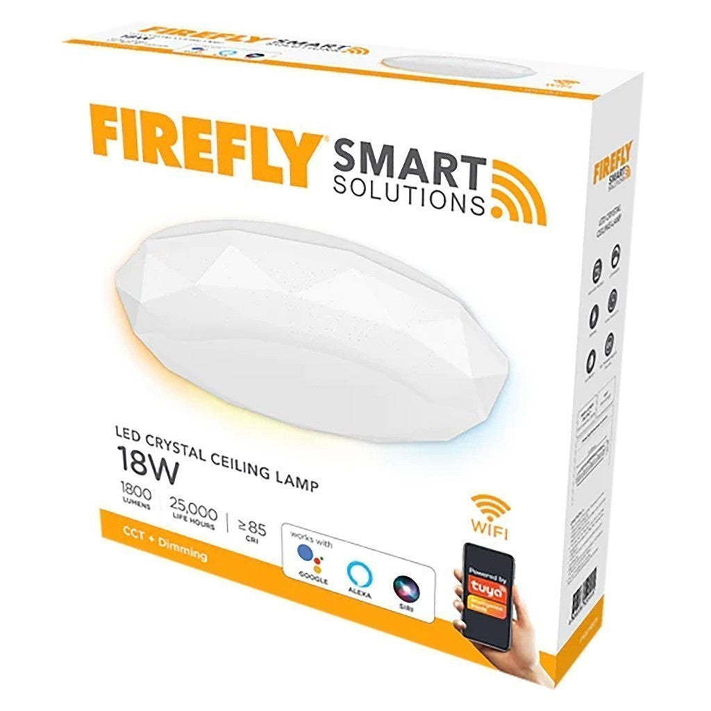 Firefly by Winland 18W CCT+ Dimming Smart Solutions LED Crystal Ceiling Lamp FSD2118CD