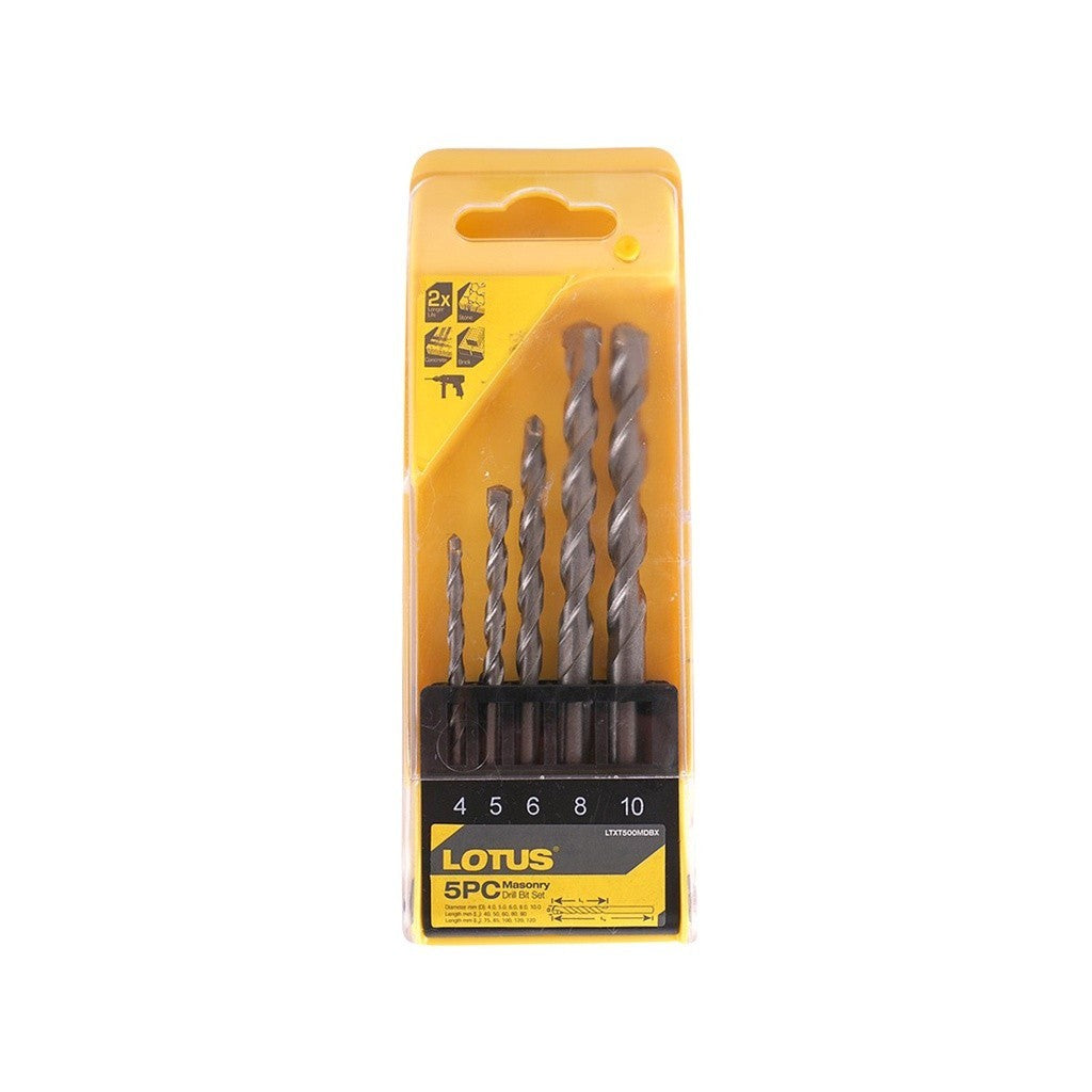 Lotus 5pcs Masonry Drill Bit set LTXT500MDBX