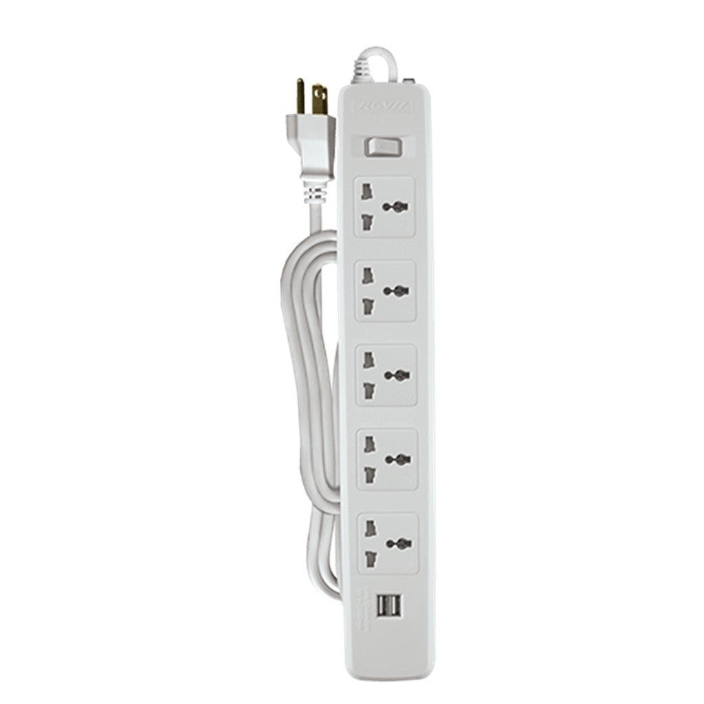 Royu by Winland 4 Gang 2 Meter Power Extension Cord with 1 Master Switch & 2 USB Ports REDEC624