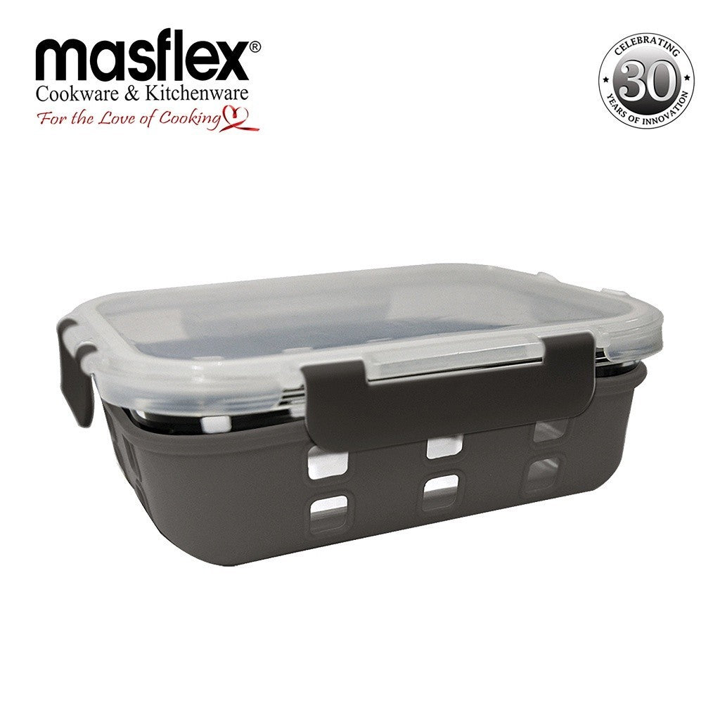 Masflex by Winland Delight Rectangular Borosilicate Glass Food Container Set with LID