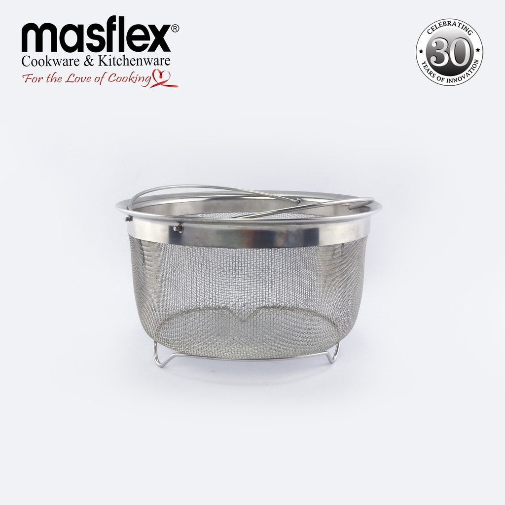 Masflex by Winland Wide Rim Mesh Basket Made of Heavy Gauge Quality Stainless Steel Material-HZ-34