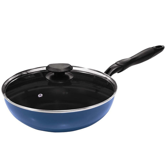 Masflex by Winland Non Stick Induction Stir Fry pan with Glass Lid 26cm Frying Pan NS-CX-806
