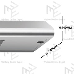 Xtreme HOME 90cm Rangehood Wall-mount Stainless Steel 3-Speed Push Button w/ LED Light