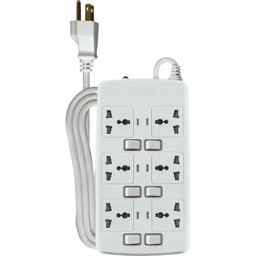 Royu Extension Cord Overload and Surge Protected 6 Outlets w/ Individual Switch REDEC706