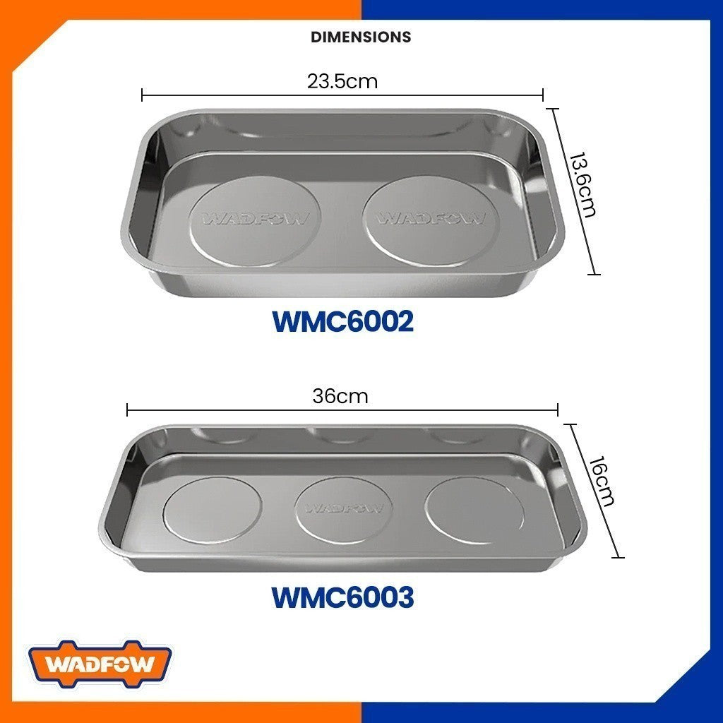 Wadfow Rectangle Stainless steel Magnetic Storage Tray