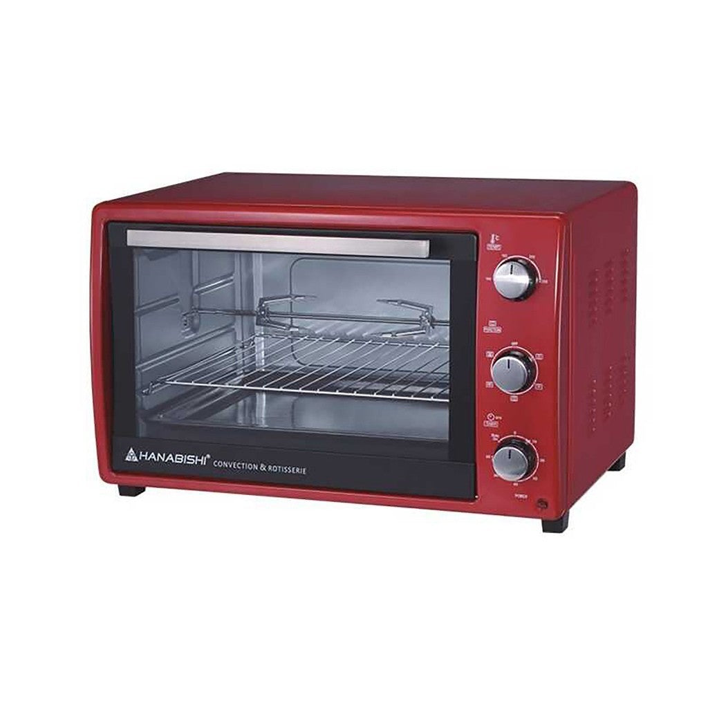 Hanabishi 48Liters Rotisserie / Convection Electric Oven Red HEO-48RED