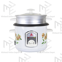 Hanabishi Rice Cooker 1L serves 3-5 cups Glass Cover w/ Steamer HHRC10FSHA