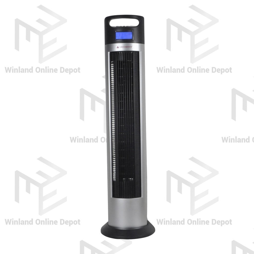 Hanabishi Tower Fan | Electric Fan w/ Remote Control Blue LCD Display H