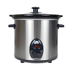 Kyowa KW-2802 Round Slow Cooker 3.0L (Black/Silver)