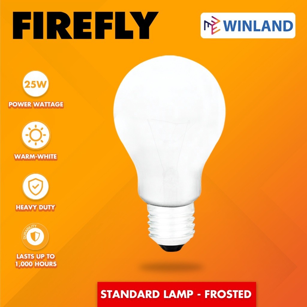 Firefly by Winland FROSTED Standard Lamp Incandescent Incubator Light Bulb Farm Chicken Incubator