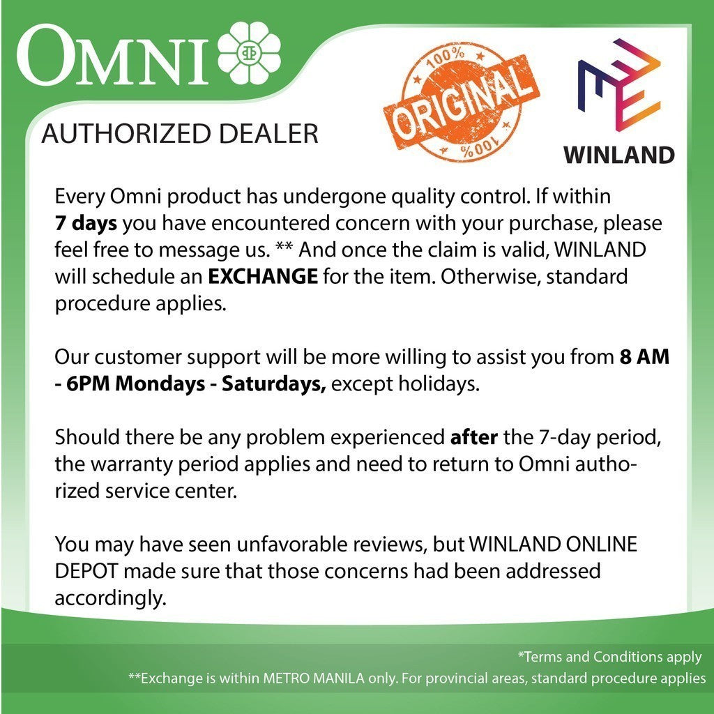 Omni by Winland Blank Plate WEP-100