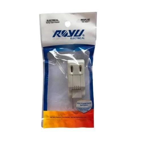 Royu 10A 250V Electrical Swing Type Switch Plug Adapter/Adaptor-REDPL107