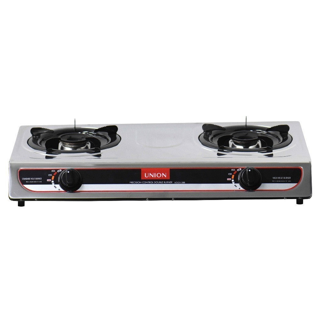 Union by Winland Stainless top Double Burner Gas Stove with Automatic ignition UGGS-200